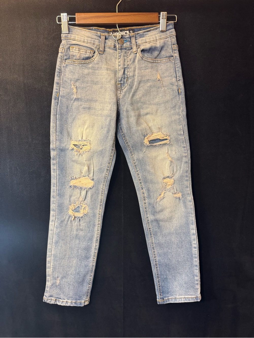 Tony Hawk Boys Size 10 Distressed Skinny Jeans Light Wash Stretch NWOT